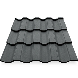 Металлочерепица НОРДО, A-Matt, RAL 7016, 0,5 мм, листовая