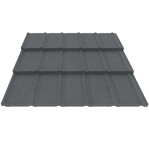 Металлочерепица МОРЕНО, КВАРЦ, RAL 7024, 0,5 мм, Листовая