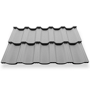 Металлочерепица ГЕРМАНО, ExtraMatt, RAL 7004, 0,5 мм, модуль