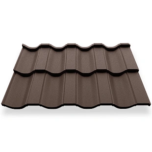 Металлочерепица НОРДО, МАТ, RAL 8017, 0,45 мм, модуль