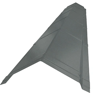 Конек домовидный штампованный, МАТ, RAL 7016 (2,0 м)