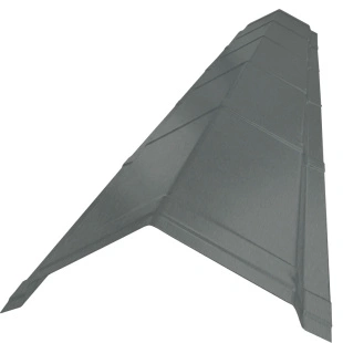 Конек домовидный штампованный, МАТ, RAL 7016 (2,0 м)