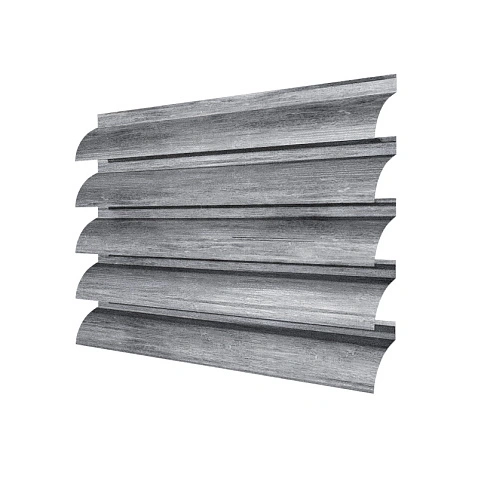 Забор-жалюзи ROUND (секция в сборе), PRINTECH, Античный дуб светло-серый