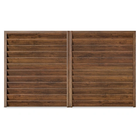 Забор-жалюзи ULTRA (в разборе), PRINTECH, Темный дуб