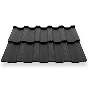 Металлочерепица ГЕРМАНО, МАТ, RAL 9005, 0,5 мм, модуль