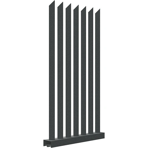 Забор Форпост AL, 60x40 мм, зазор ≈45мм, срез 45°, поворот 45° RAL 7016 МУАР