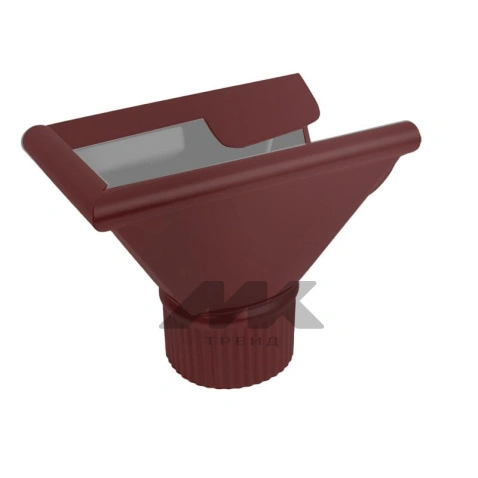 Воронка-заглушка левая D120/90 RAL 3005, ГЛЯНЕЦ