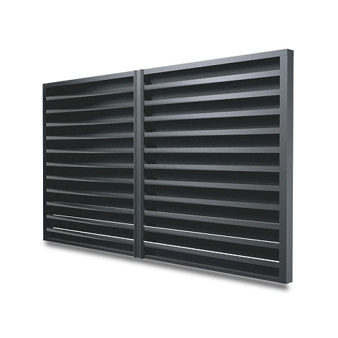 Забор-жалюзи ROUND (в разборе), МАТ, RAL7016