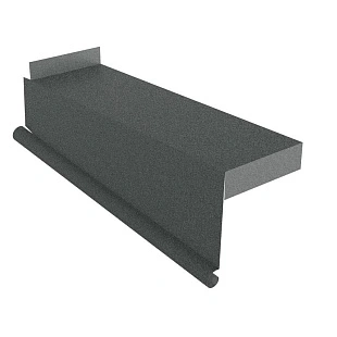 Планка торцевая сегментная левая, A-Matt, RAL 7016 