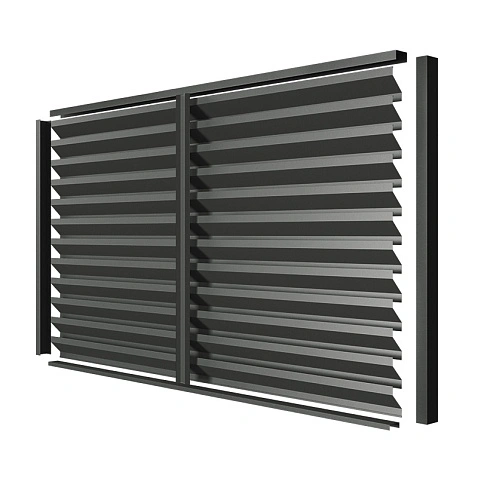 Забор-жалюзи ULTRA (в разборе), МАТ, RAL7016