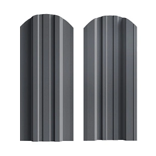 Штакетник Трапеция усил. СТАНДАРТ RAL7024, ГЛЯНЕЦ, двусторонний