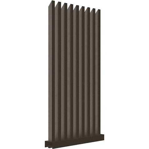 Забор Форпост AL, 60x40мм, зазор 50мм, срез 45°, RAL 8019 МУАР