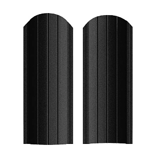 Штакетник Рубин ПРЕМИУМ RAL9005, МАТ, двусторонний