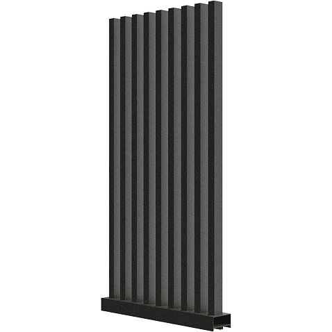 Забор Форпост AL, 60x40мм, зазор 50мм, срез 90°, RAL 9005 МУАР