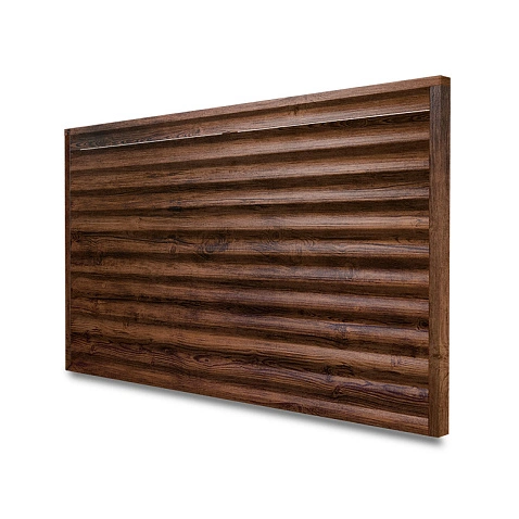 Забор-жалюзи ROUND (в разборе), PRINTECH, Античный дуб золотой