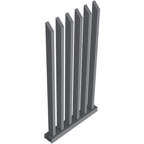 Забор Форпост AL, 80x40мм, зазор 100мм, срез 45°, RAL 7024 МУАР