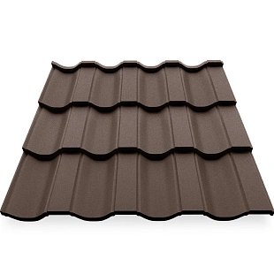 Металлочерепица НОРДО, МАТ, RAL 8017, 0,5 мм, листовая