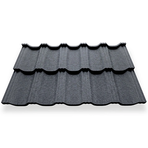 Металлочерепица ГЕРМАНО, КВАРЦ, RAL 7024, 0,5 мм, модуль