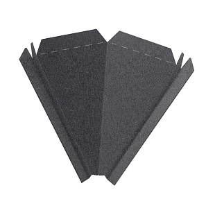 Заглушка конька домовидного конусная, КВАРЦ, RAL 7024