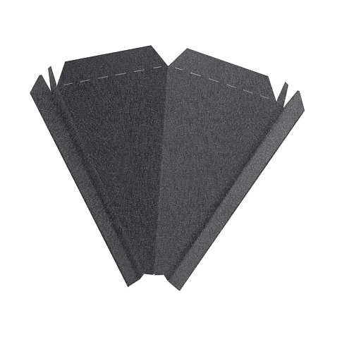 Заглушка конька домовидного конусная, КВАРЦ, RAL 7024