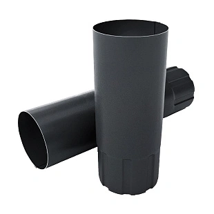 Труба круглая PRO, RAL 9005, D125x90, 3 м.