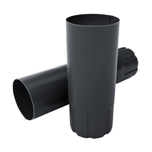 Труба круглая PRO, RAL 9005, D125x90, 3 м.