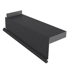 Планка торцевая сегментная левая, ExtraMatt, RAL 7021