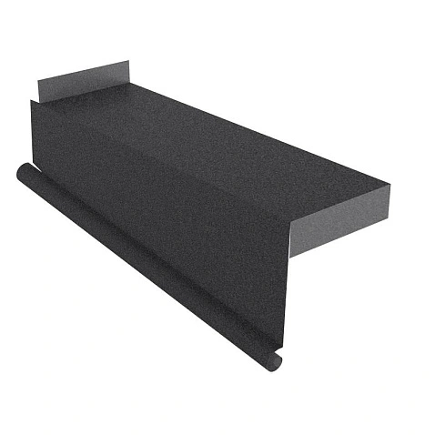 Планка торцевая сегментная левая, ExtraMatt, RAL 7021