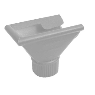 Воронка-заглушка левая D120/90, RAL 7004, ExtraMatt