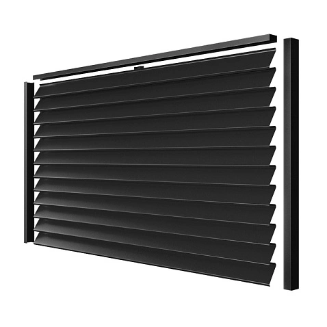 Забор-жалюзи ALFA (в разборе), МАТ, RAL9005