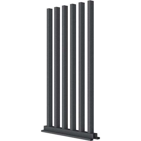 Забор Форпост AL, 60x40мм, зазор 100мм, срез 90°, RAL 7024 МУАР