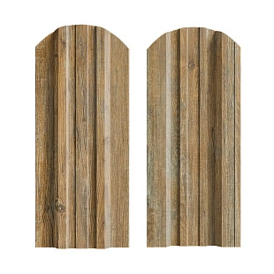 Штакетник Трапеция усил. ЭЛИТ, Античный дуб золотой, двусторонний