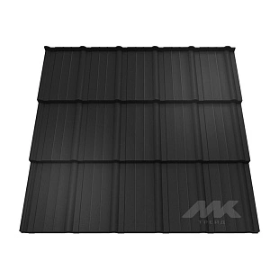 Металлочерепица МОРЕНО, A-Matt, RAL 9005, 0,5 мм, Листовая