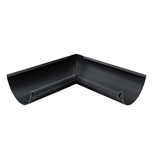 Угол желоба внутренний PRO, RAL 9005, D125x90
