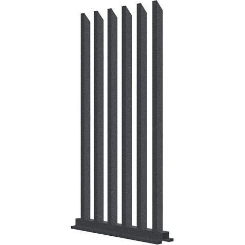 Забор Форпост AL, 60x40мм, зазор 100мм, срез 45°, RAL 7024 МУАР