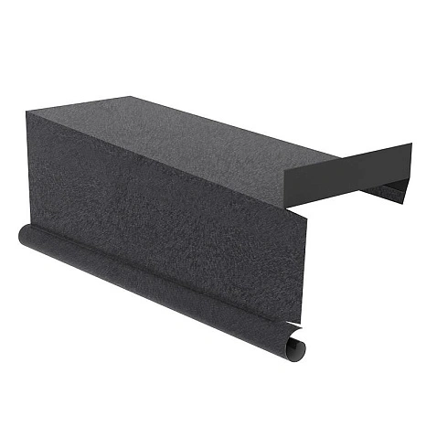 Планка торцевая сегментная правая, КВАРЦ, RAL 7024