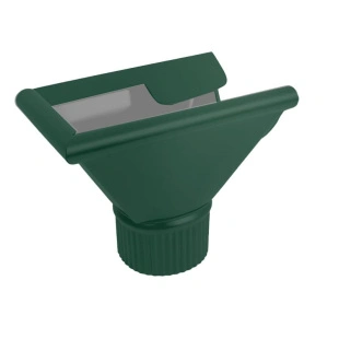 Воронка-заглушка левая D120/90 RAL 6005, ГЛЯНЕЦ