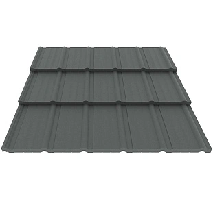 Металлочерепица МОРЕНО, PuralMatt, RAL 7016, 0,5 мм, Листовая