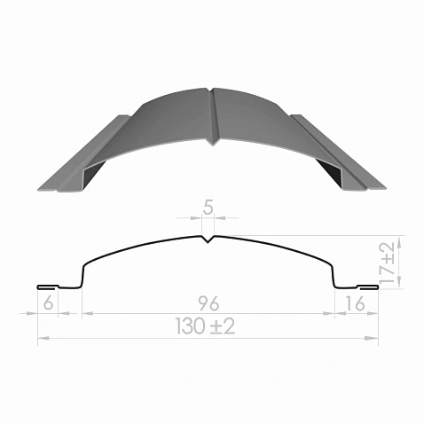 Штакетник Европланка ПРЕМИУМ RAL7016, МАТ, двусторонний
