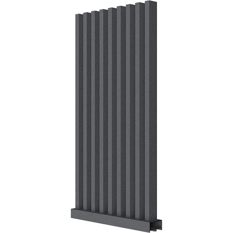 Забор Форпост AL, 80x40мм, зазор 50мм, срез 90°, RAL 7024 МУАР