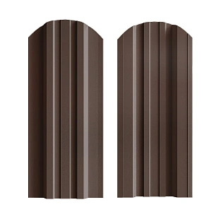 Штакетник рапеция усил. СТАНДАРТ RAL8017, ГЛЯНЕЦ, двусторонний