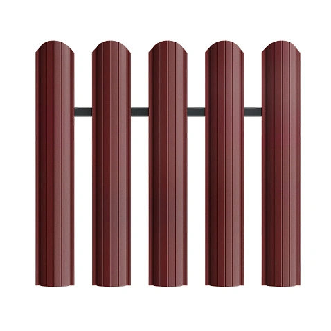 Штакетник Рубин СТАНДАРТ RAL3005, ГЛЯНЕЦ, двусторонний