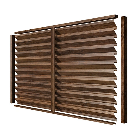Забор-жалюзи ULTRA (в разборе), PRINTECH, Темный дуб