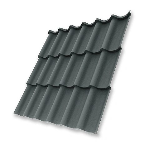 Металлочерепица СуперМонтеррей, A-Matt, RAL 7016, 0,5 мм, листовой