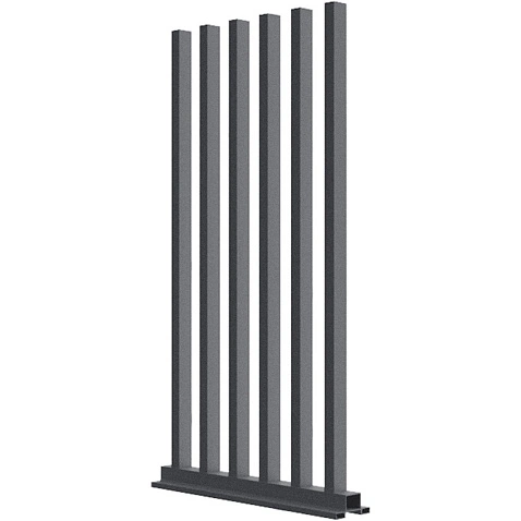 Забор Форпост AL, 60x40мм, зазор 100мм, срез 90°, RAL 7024 МУАР