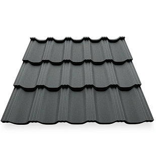 Металлочерепица ГЕРМАНО, A-Matt, RAL 7016, 0,5 мм, листовая