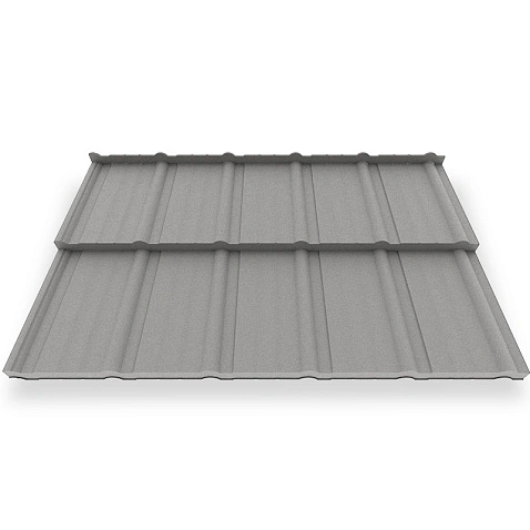 Металлочерепица МОРЕНО, ExtraMatt, RAL 7004, 0,5 мм, Модуль