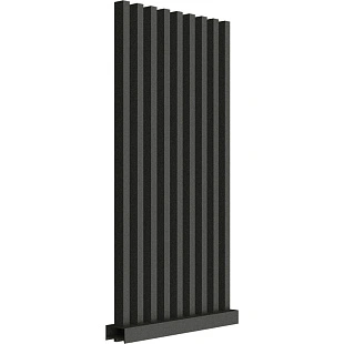 Забор Форпост AL, 60x40мм, зазор 50мм, срез 90°, RAL 9005 МУАР