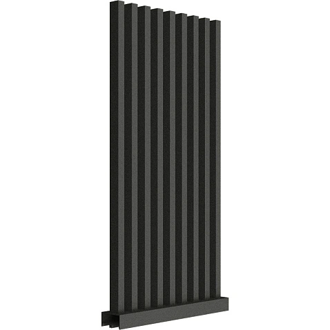 Забор Форпост AL, 60x40мм, зазор 50мм, срез 90°, RAL 9005 МУАР