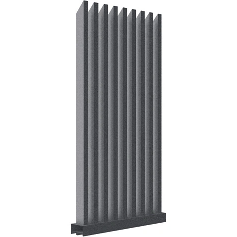 Забор Форпост AL, 80x40мм, зазор 50 мм, срез 45°, RAL 7024 МУАР